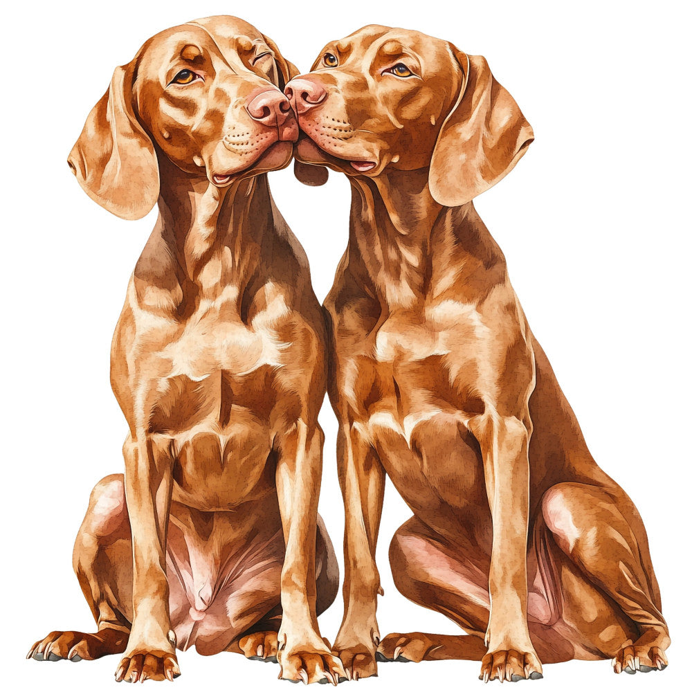 Watercolor Vizslas Fabric Panel 6