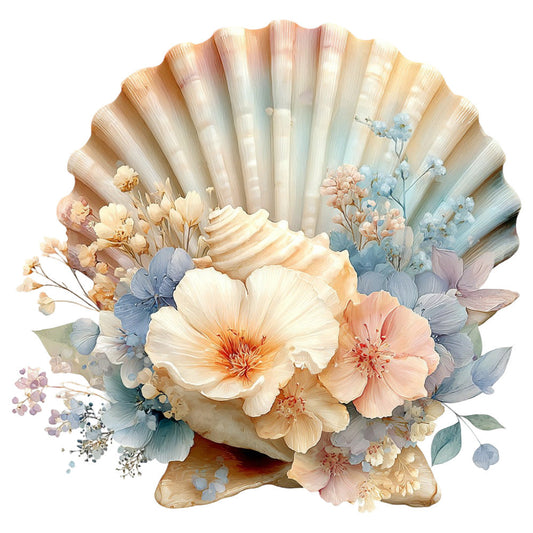 Colorful Seashell Fabric Panel 27
