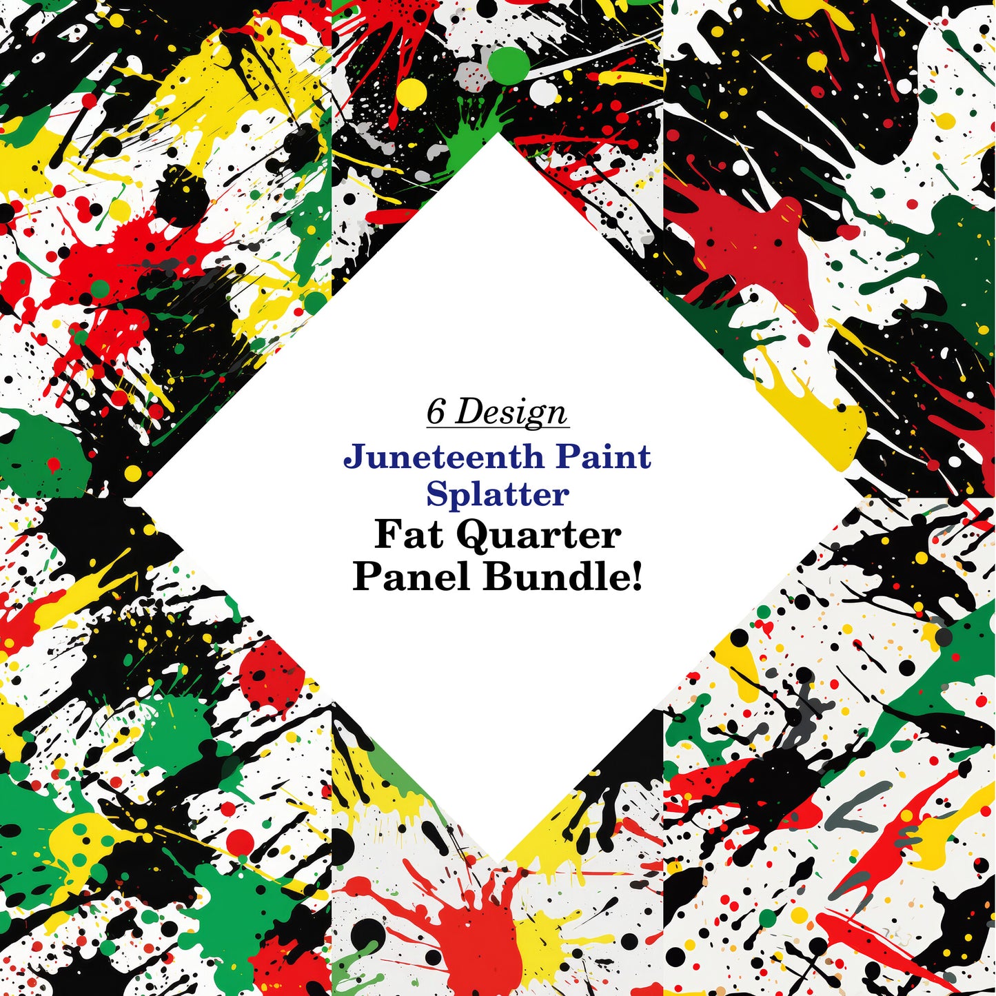 Juneteenth Paint Splatter Fat Quarter Bundle