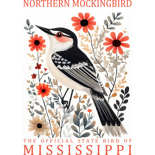 State Bird Poster Fabric Panel 31