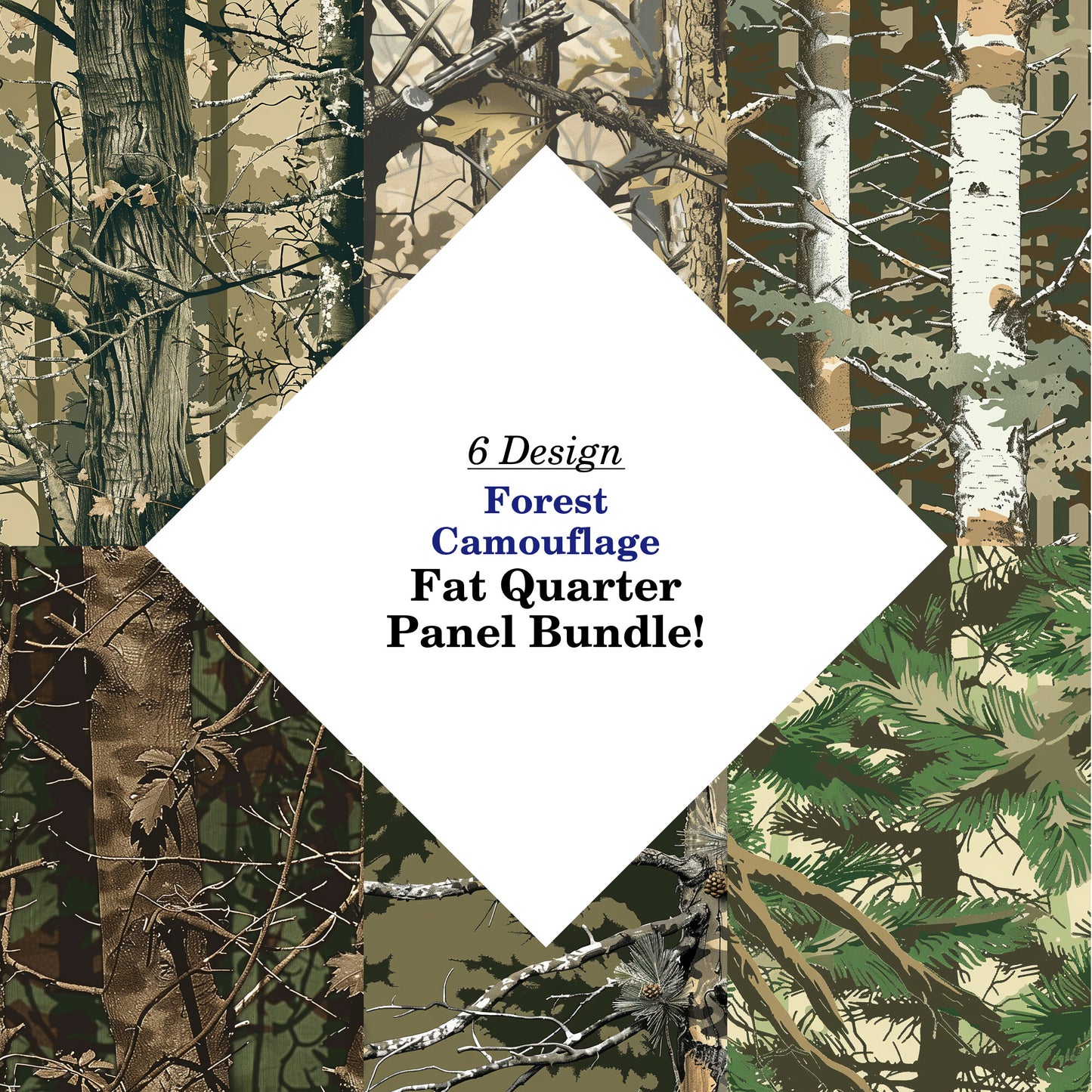 Forest Camouflage Fat Quarter Bundle