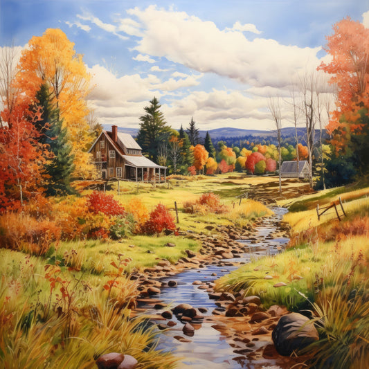Autumn In Vermont Fabric Panel 19