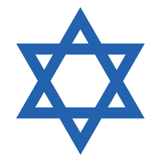 Blue Star of David Fabric Panel 1