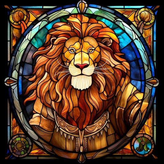 Stained Glass Wizard of OZ Fabric Panel 9