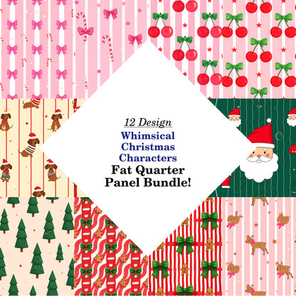 Whimsical Christmas Characters Fat Quarter Bundle