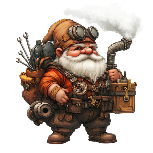 Steampunk Gnomes Fabric Panel 15