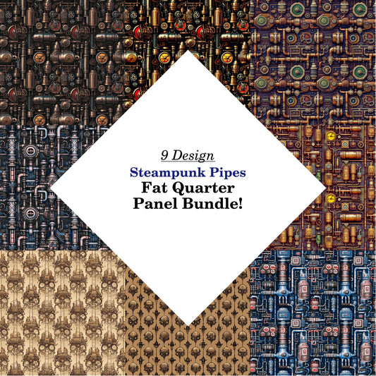 Steampunk Pipes Fat Quarter Bundle