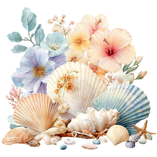 Colorful Seashell Fabric Panel 47