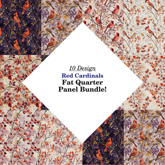 Red Cardinals Fat Quarter Bundle