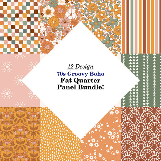70s Groovy Boho Fat Quarter Bundle