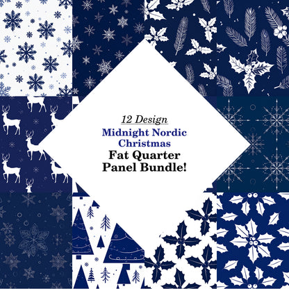 Midnight Nordic Christmas Fat Quarter Bundle