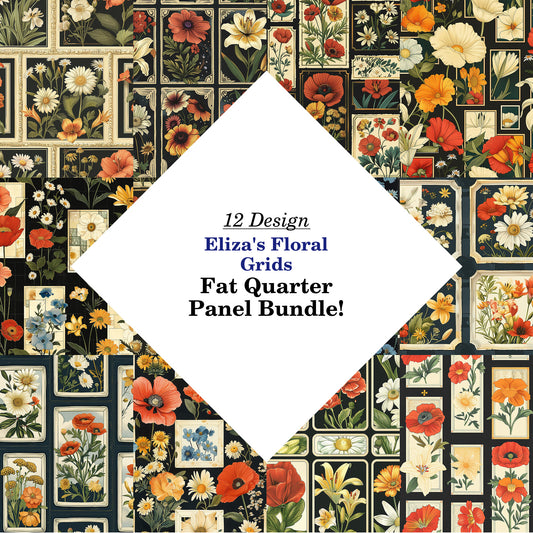 Eliza's Floral Grids Fat Quarter Bundle