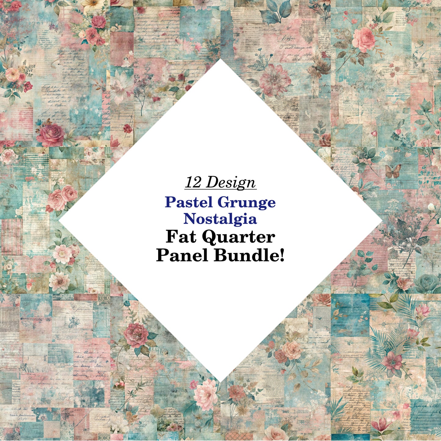 Pastel Grunge Nostalgia Fat Quarter Bundle