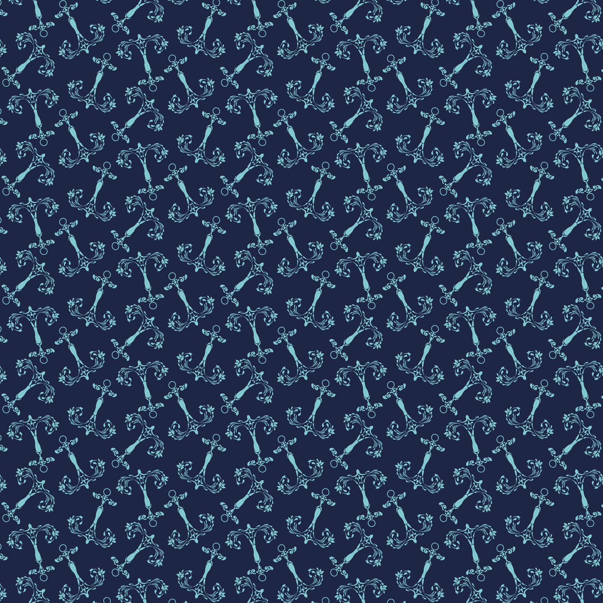 navy blue, turquoise, nautical pattern, anchors, rope details, maritime theme, quilting cotton, fabric panel, ocean motif, sailing design, decorative anchors, nautical rope, sea pattern, coastal style, repetitive pattern, marine elements, sailing theme, anchor chains, nautical coordinates, ocean vibes
