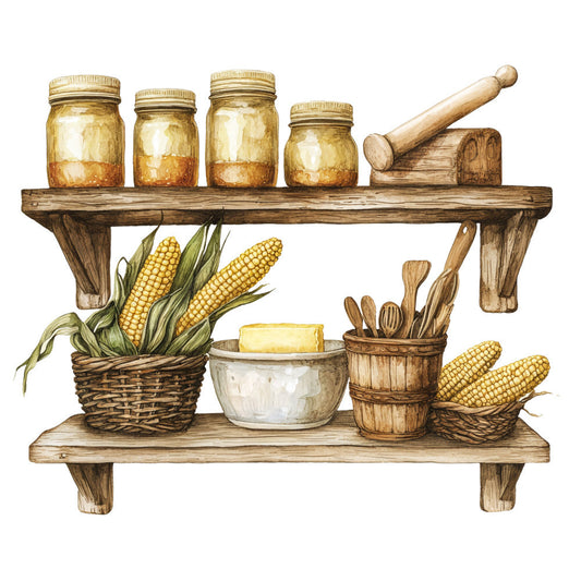 Country Kitchen Fabric Panel 27