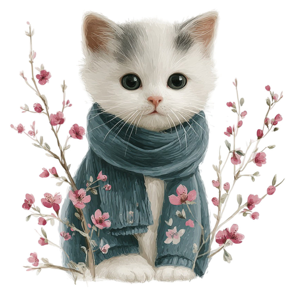 Watercolor Kitten Fabric Panel 31