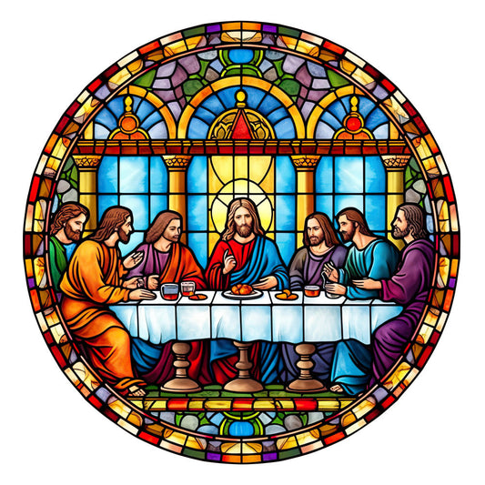 The Last Supper Stained Glass Fabric Panel 6