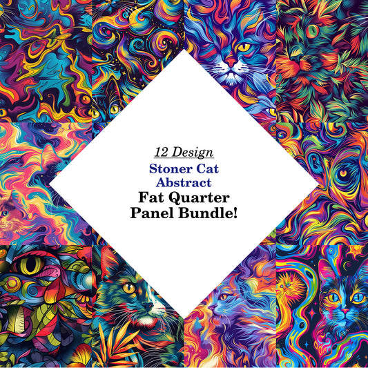 Stoner Cat Abstract Fat Quarter Bundle