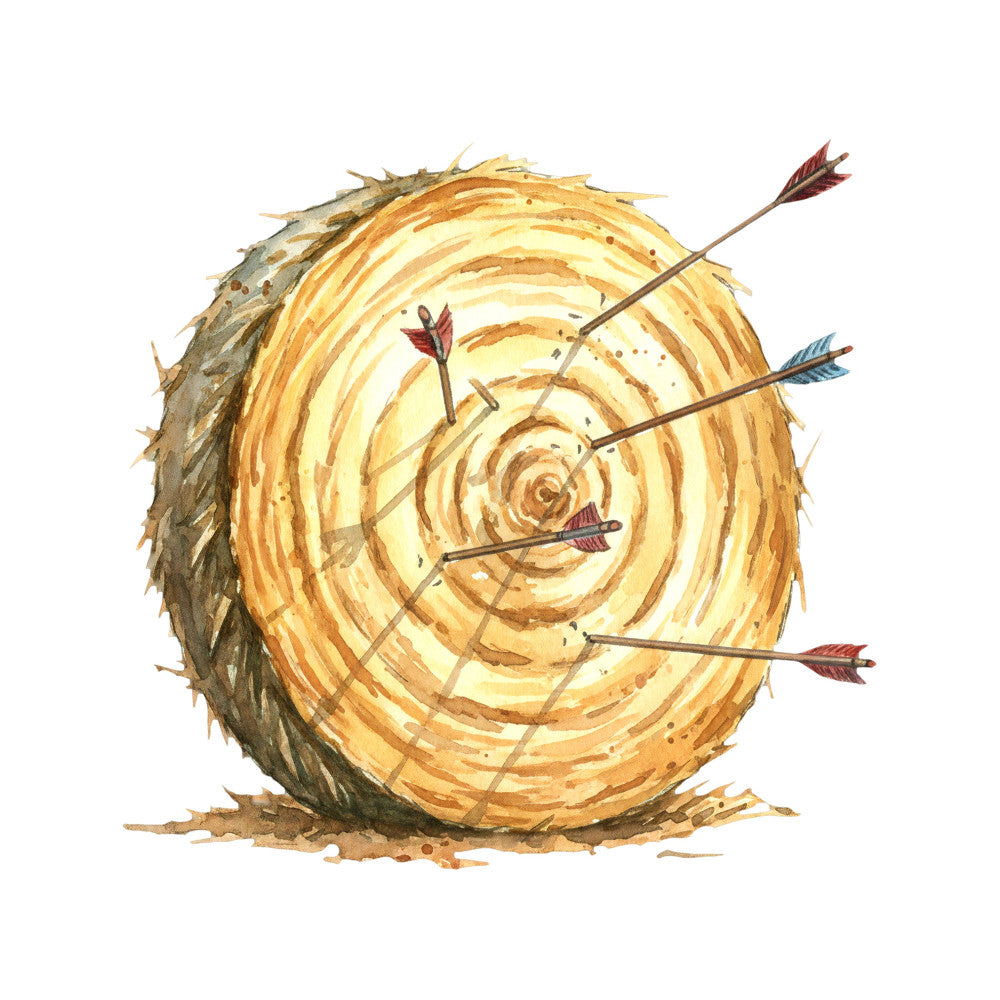 Watercolor Archery Fabric Panel 10