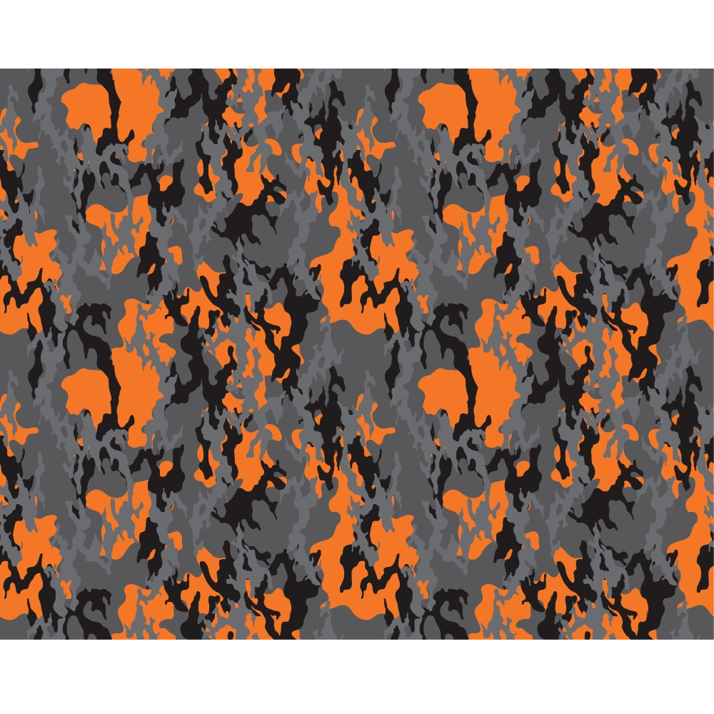 Daily Deal: Orange and Gray Camouflage Quilting Cotton Fabric - 45" x 1 Yard"