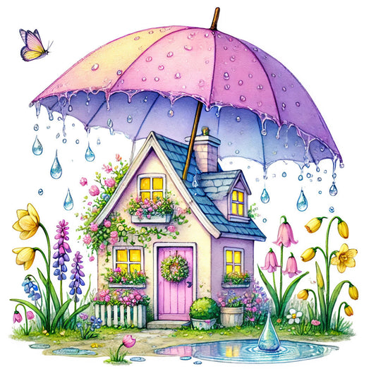 April Showers Fabric Panel 11