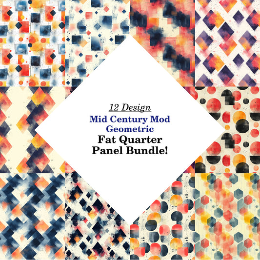 Mid Century Mod Geometric Fat Quarter Bundle