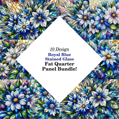 Royal Blue Stained Glass Fat Quarter Bundle