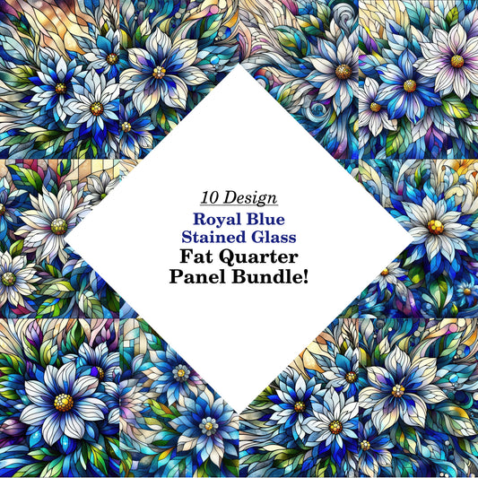 Royal Blue Stained Glass Fat Quarter Bundle