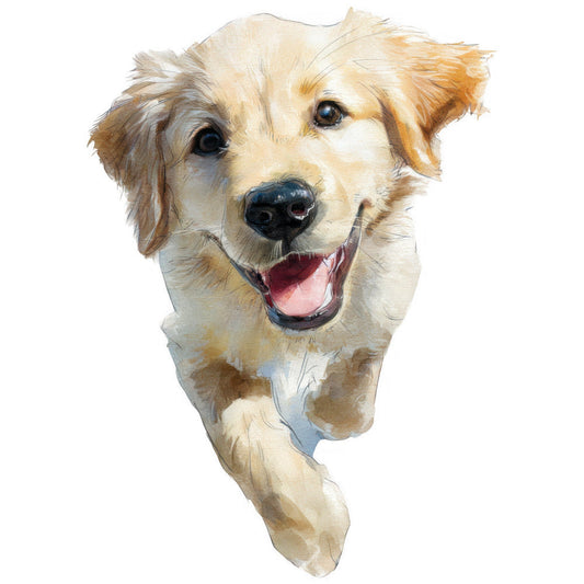 Golden Retriever Fabric Panel 25