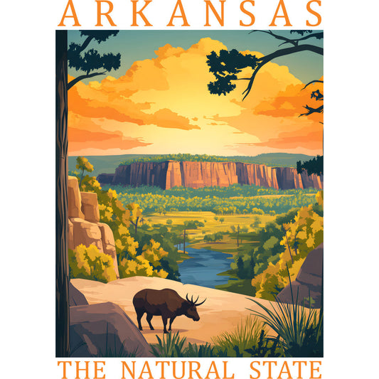 US State Poster Fabric Panel 6