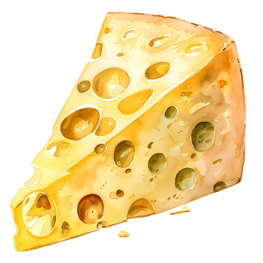 Watercolor Cheese Fabric Panel 97