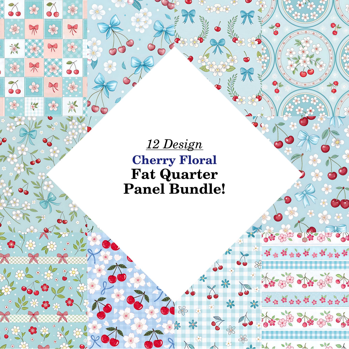 Cherry Floral Fat Quarter Bundle