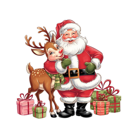 Adorable Santas Fabric Panel 3