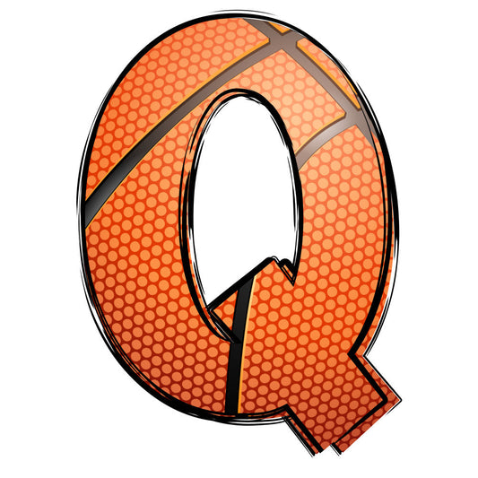 Basketball Doodles Alphabet Fabric Panel 33