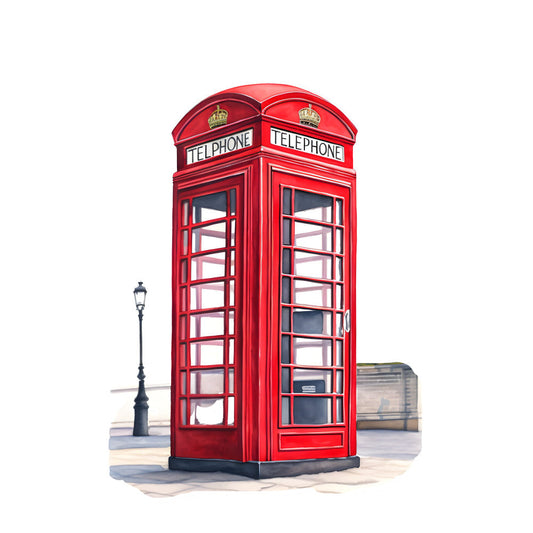 Watercolor Hello London Fabric Panel 21