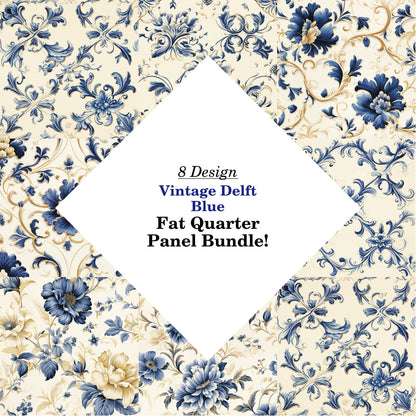 Vintage Delft Blue Fat Quarter Bundle