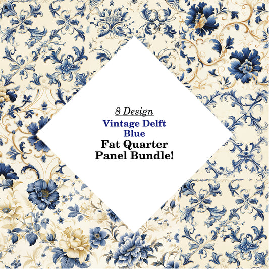 Vintage Delft Blue Fat Quarter Bundle