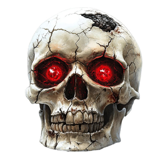 Red Eyed Skull Fabric Panel 19