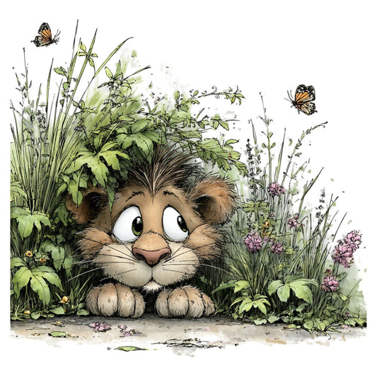 Whimsical Safari Animal Fabric Panel 28