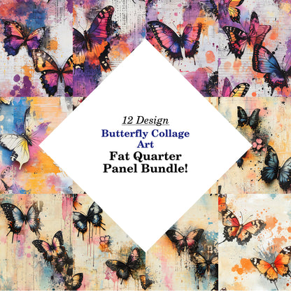 Butterfly Collage Art Fat Quarter Bundle