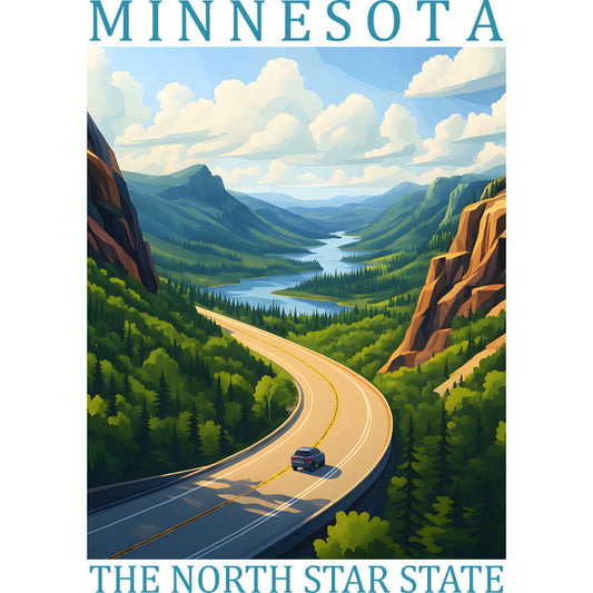 US State Poster Fabric Panel 39