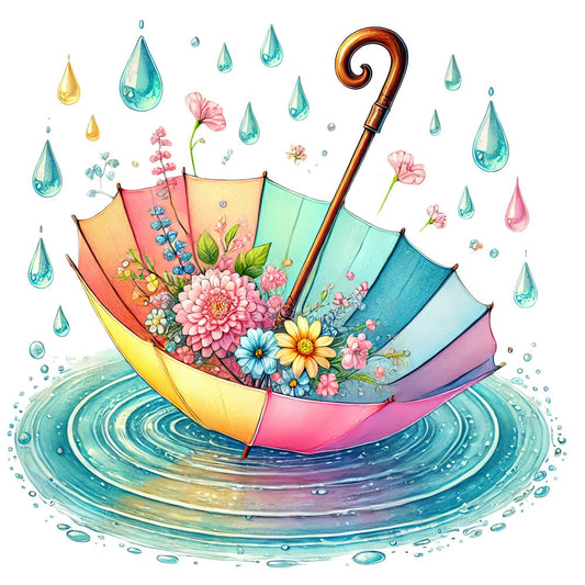 April Showers Fabric Panel 17
