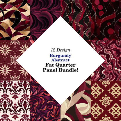 Burgundy Abstract Fat Quarter Bundle
