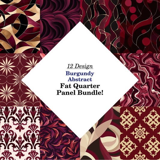 Burgundy Abstract Fat Quarter Bundle