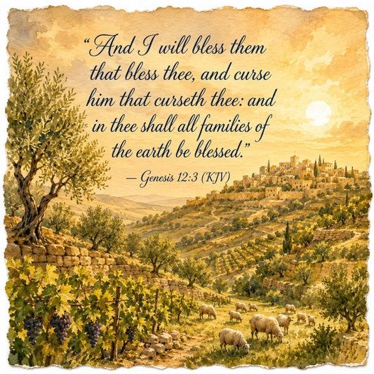 Inspirational Hebrew Verses Fabric Panel 2