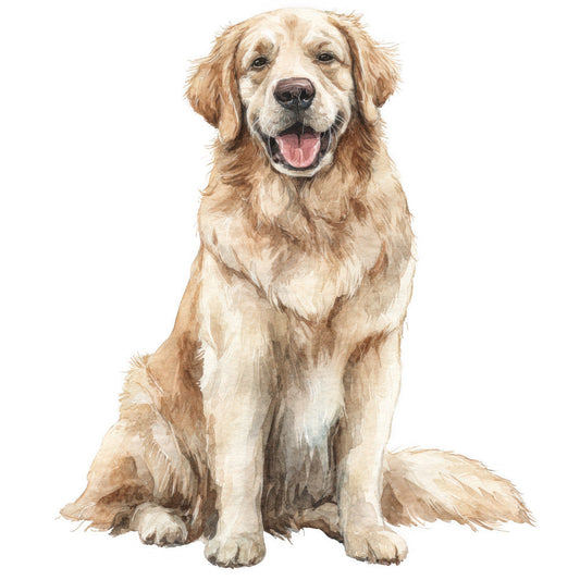 Golden Retriever Fabric Panel 8