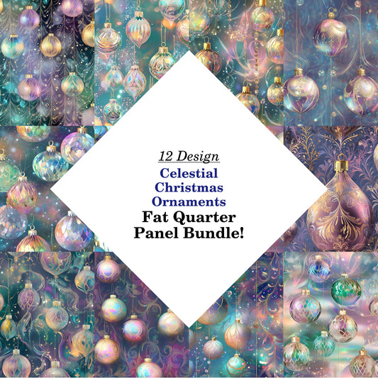 Celestial Christmas Ornaments Fat Quarter Bundle