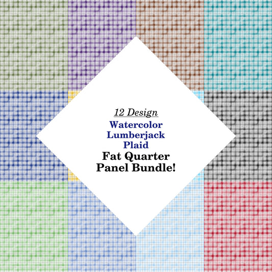 Watercolor Lumberjack Plaid Fat Quarter Bundle