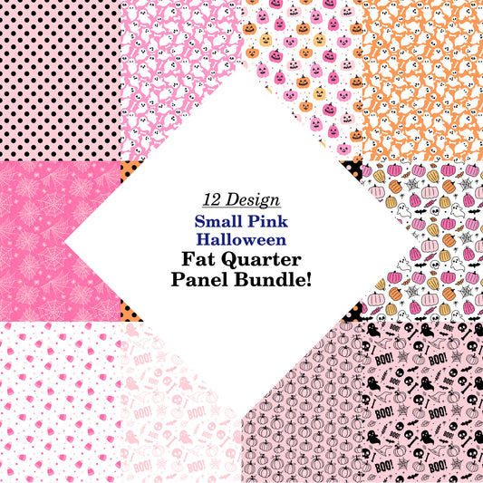 Small Pink Halloween Fat Quarter Bundle