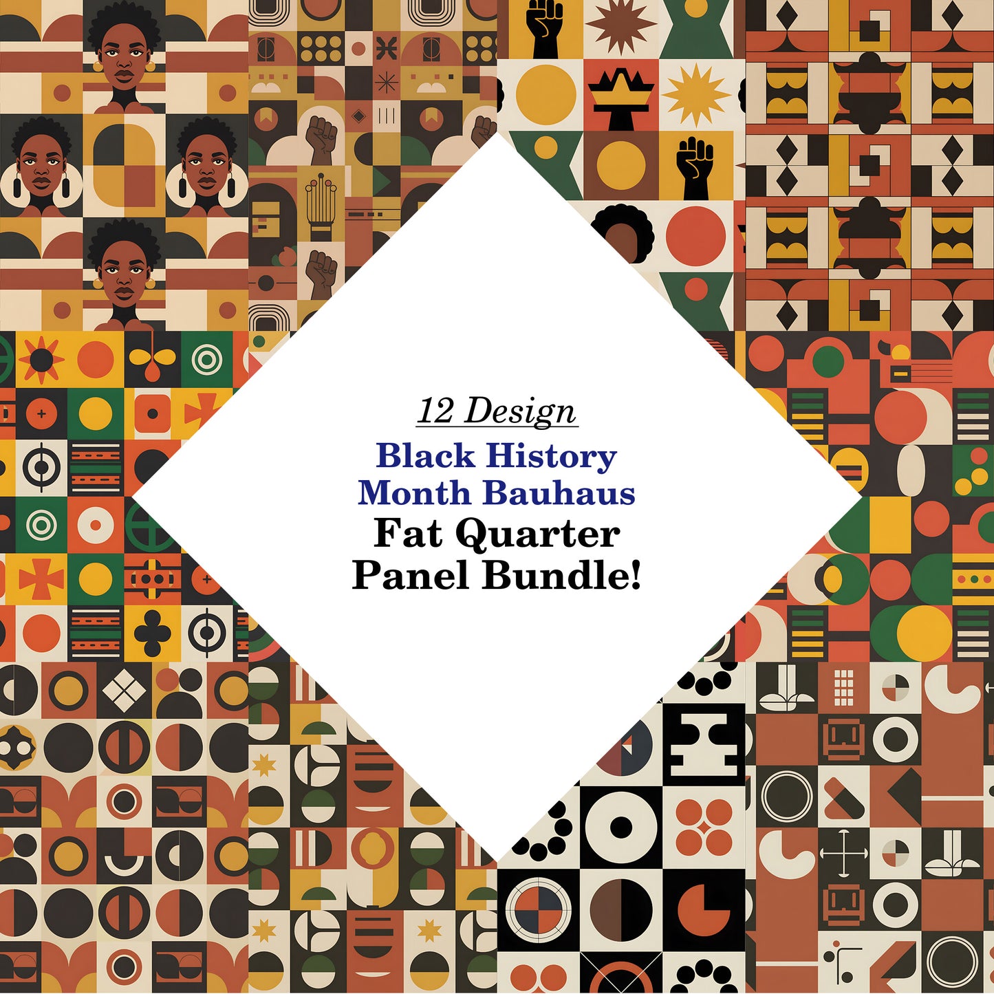 Black History Month Bauhaus Fat Quarter Bundle